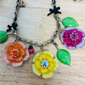 Betsey Johnson Multicolor Floral Necklace